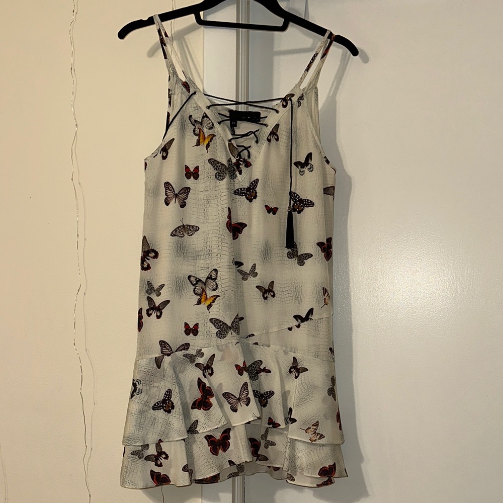 Butterfly Print Sleeveless Dress
